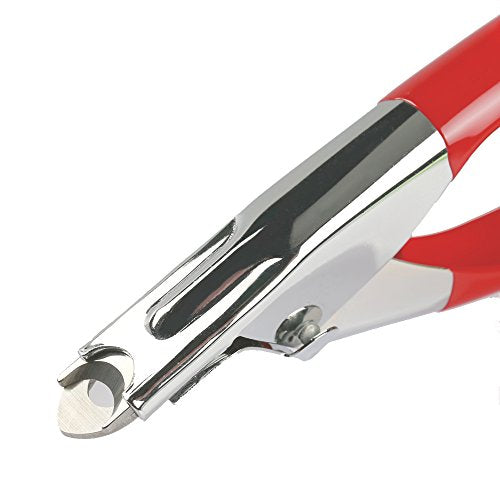 Dog Cat Pets Nail Clippers, Professional Pets Claw Trimmer with Free Nail File, Sharp Stainless Steel Blade, Sturdy Non Slip Handles - for Safe, Professional at Home Grooming - color: Red