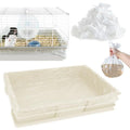 Disposable 50 pcs Small Animal Cage Liners | Rabbit Tray Film Liner Bunny Litter Pan Bags Guinea Pig Cage Toilet Plastic Film for Bird Hamster Chinchilla Hedgehog - size: Large - L+W ＜ 46''