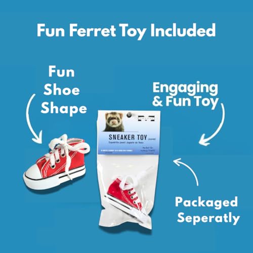 Marshall Pet Products Bandits Ferret Treats Variety Pack – Includes Banana, Chicken, Bacon, Peanut Butter Flavors (3oz Each) Plus Ferret Sneaker Toy for Enrichment & Fun