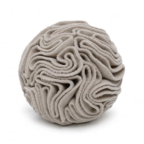 Light Brown Snuffle Ball for Dogs, Slow Feeder Mental Enrichment Toy for Small, Medium Dogs, Discreet Color Interactive Puzzle Game for Anxiety Relief & Indoor Fun, Machine Washable - color: Light Brown, size: Medium