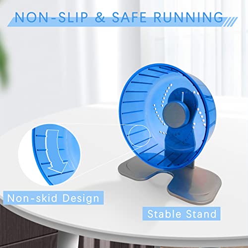 Hamster Exercise Wheel, Silent Spinner Hamster Running Wheels, Diameter 8.3 inch, Blue - color: Blue, size: 8.3 Inch
