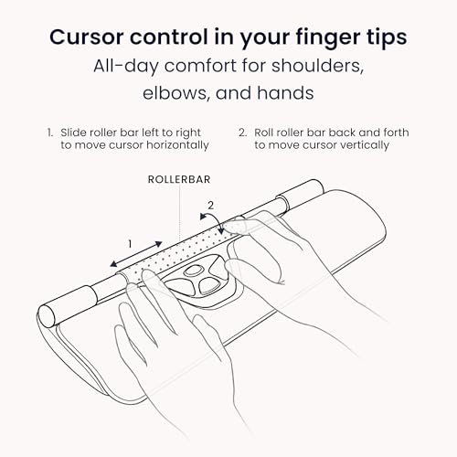 Contour RollerMouse Red Ergonomic Mouse for Shoulder Forearm Wrist Strain Relief for RSI Carpal Tunnel Centered Rollerbar 6 Customizable Buttons 10 Speed Settings Mac/PC Compatible Wireless - Regular - size: Regular, style: Wireless