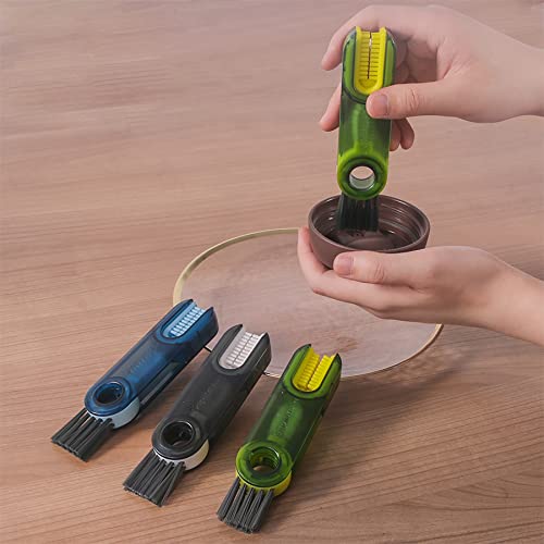 3 in 1 Cup Lid Gap Cleaning Brush Set, Multifunctional Insulation Bottle Cleaning Tools, Mutipurpose Tiny Silicone Cup Holder Cleaner, Home Kitchen Cleaning Tools (3Pcs Blue) - color: Blue
