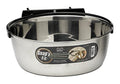 MidWest Homes for Pets Snap'y Fit Stainless Steel Food or Water Bowl, Holds 2 Quarts, Mounts to Wire Crates, No-Tip Design, Rust-Resistant, for Large Dogs and Cats - size: 2 Quarts (8 cups)