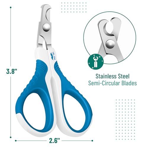 Mr. Pen- Cat Nail Clipper, Stainless Steel | Professional Sharp Cat Claw Trimmer for Small and Medium Cats, Pet Nail Clipper with Sturdy Non Slip Handle - color: Blue & White