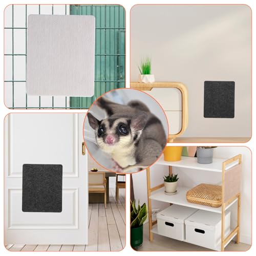 Yolev 3 Pcs Sugar Glider Cage Accessories,Sugar Glider Toys Climbing Mats 9 × 7.5 inch for Sharpening Claws, Small Pets Scratching Pads Climbing Toys for Cage Wall Furniture