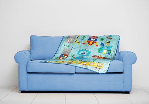 Jay Franco Kids Plush Throw Blanket – Soft & Cozy Fleece Throw for Bedroom & Couch Décor, Official Licensed Product, Blue - LEGO®, 40x50 - Travel Blanket - color: Blue - Lego, size: 40x50 - Travel Blanket
