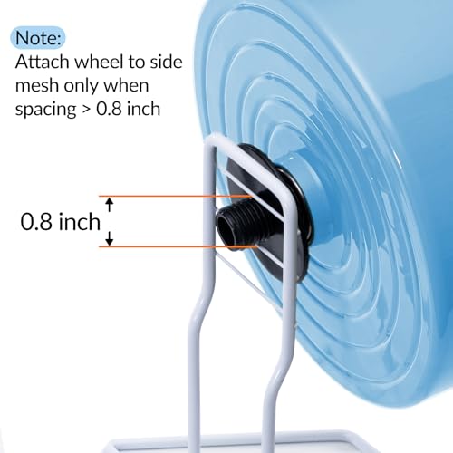 8.4" Silent Hamster Wheel, Non-Slip Track, Exercise, Release Stress, Relieve Anxiety, Adjustable Height Stand, for Syrian Dwarf Hamster, Gerbil, Mice, Other Small Medium Sized Pets, Blue