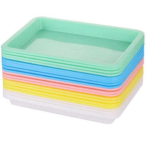 5 Pcs Small Litter Box Kitten Litter Box Plastic Cat Litter Pan Bunny Litter Boxes Guinea Pig Boxes Shallow Kitty Waste Tray Portable Pet Toilet for Indoor Cats Rabbits Small Animals