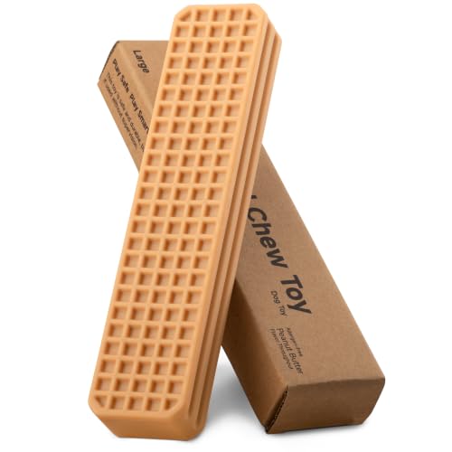 Durable Chew Toy for Large Dogs - Peanut Butter Flavor Dental Chew Toy, Long-Lasting Nylon for Aggressive Chewers, Reduces Tartar and Plaque - size: Large-1Pack