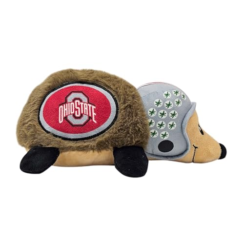 NCAA Ohio State Buckeyes Plush Hedgehog Toy for Dogs & Cats, Cool Soft Pet Toy for Fun and Interactive Play, Dog Chew Toy with Squeaker, Licensed Hot Pet Toy - color: Ohio State Buckeyes