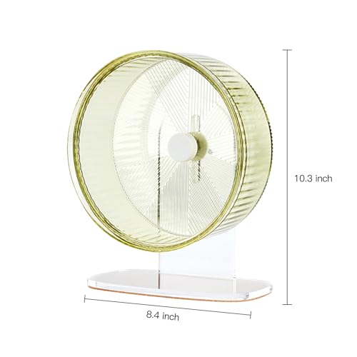 Super-Silent Hamster Exercise Wheel: Silent Spin Toys Hamster Running Wheels with Height Adjustable Stand for Hamsters Gerbils Mice Or Other Small Animals -8.5inch Green - color: Green, size: 8.5inch