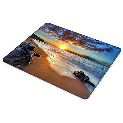 Beach Sunset Mouse pad Customized Mousepad Non-Slip Rubber Base Mouse Pads for Computers Laptop Office Desk Accessories Mouse pad - color: Beach Sunset