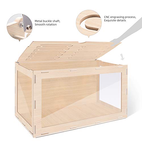 Niteangel Bigger World - MDF Aspen Terrarium for Hamster Gerbils Mice Lemming Degus or Other Small-Sized Pets(30 x 15 x 17.7 inches, Burlywood) - size: 30.0"L x 15.0"W x 17.7"H