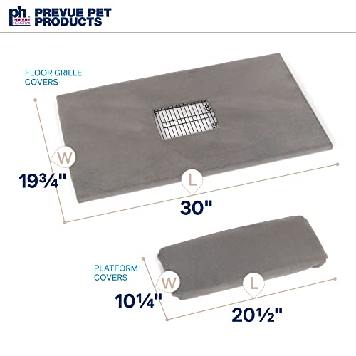 Prevue Pet Products Ferret Cage Plush Fitted Grille and Platform Cover Set, Gray, 30.0" L x 20.0" W x 0.5" Th