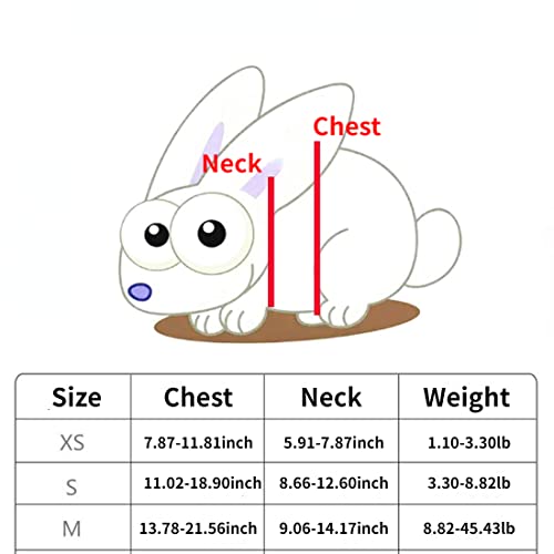 Rabbit Harness and Leash for Walking Escape Proof - Cute Mesh Breathable Bunny Vest Harness Outdoor Camping Hiking Training - Also Suit for Ferret Kittn Puppy Small Animals (Medium) - size: Medium