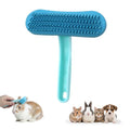 Guinea Pig and Bunny Brush, Beauty Silicone Brush, Soft Smoothing Dog Brush, Shedding Season Helps Untangle Mats and Comb Loose Fur for Chinchillas, Bunnys, Guinea Pigs and Puppies (Blue) - color: Blue