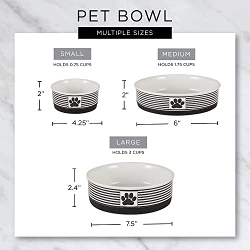 Bone Dry Ceramic Food Bowls, Non-Slip & Dishwasher Safe, Small Set, 4.25x2, Smiley Face, 2 Count - color: Smiley Face, size: Small Set, 4.25x2"