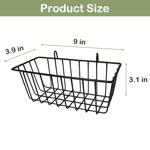 Rabbit Hay Feeder Rack, Metal Hanging Hay Dispenser (Black, Small) | 2 Pack Small Animals Hay Feeder for Cage Metal Hanging Hay Holder for Rabbits Guinea Pigs Chinchillas Ferrets - color: Black, size: Small