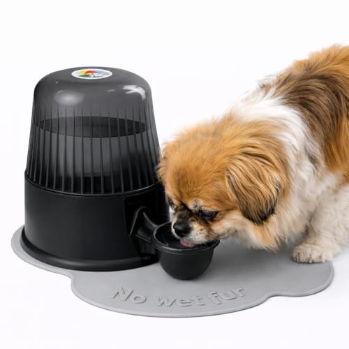 Pet Water Dispenser for Dogs and Cats, 67.6 oz – Gravity-Fed Water Bowl for Clean Drinking, Prevents Wet Fur, BPA-Free Polypropylene, Vida Mansa (Clear Black) - color: Clear Black