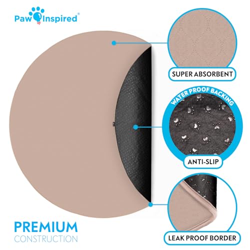 Paw Inspired Round Washable Pee Pads for Dogs, 72" Extra Large Size - size: 72" (1 pack)