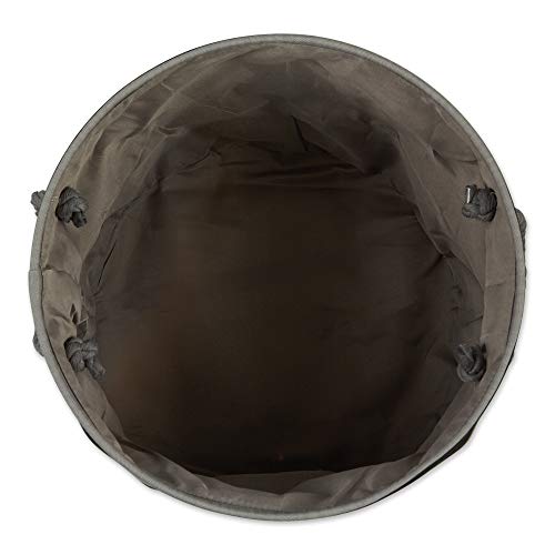 Bone Dry Pet Storage Collection Striped Paw Patch Bin, Black, Small Round - color: Black, size: Small Round