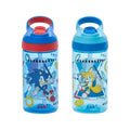 Zak Designs Sonic the Hedgehog Atlantic Kids Water Bottle For School or Travel, 16oz Durable Plastic Water Bottle With Straw, Handle, and Leak-Proof Spout Cover, 2-Pack (Sonic, Knuckles, Tails, Amy) - color: Sonic