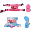 2 Pack Angel Wings Harness and Leash Set for Small Pets, Adjustable Soft Vest with Bell, Safe Outdoor Walking Adventure Gear, for Guinea Pigs Ferrets Hedgehogs Hamsters - color: Pink + Blue