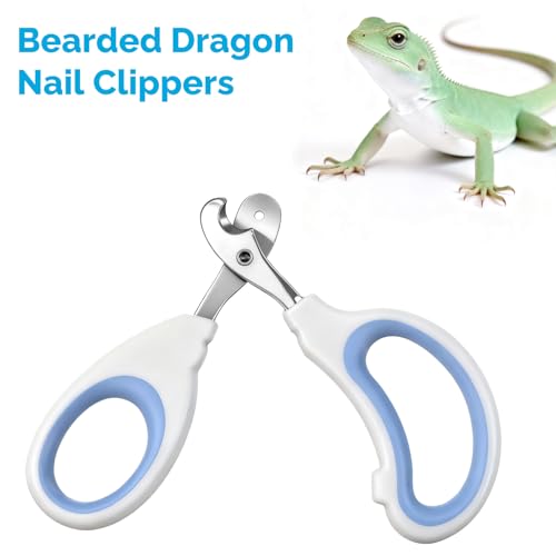 Stainless Steel Bearded Dragon Nail Clippers, Small Animal Nail Clippers, Cat Nail-Clipper, Professional Reptile Grooming Tool with Precise Angled Edge, Claw Trimmer for Birds, Cat, Dog Small Animals