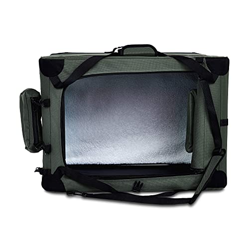 Amazon Basics Folding Portable Soft Pet Dog Crate Carrier Kennel, 26 x 18 x 18 Inches, Grey - color: GREY, size: 26.0"L x 18.0"W x 18.0"H