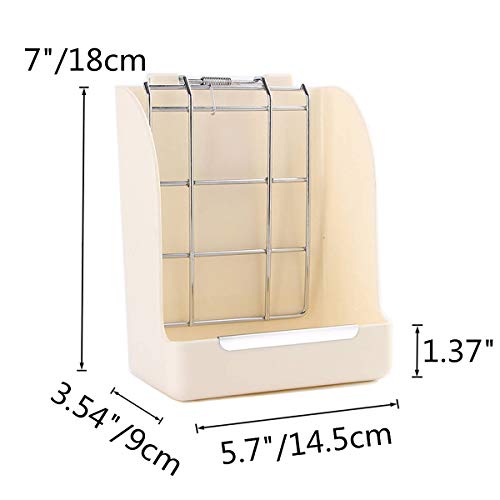 Litewoo Rabbit Hay Feeder, Small Animal Food Dispenser for Guinea Pigs | 3.54x5.7x7.09 in, Plastic, chew-resistant, hay feeder, for small animal/rabbits/guinea pigs/chinchillas/hamsters - color: A / White