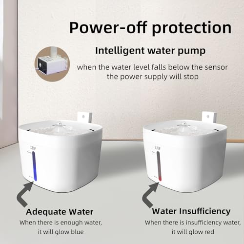 Cat Water Fountain, 2.5L Cat Fountain, Super Silent Pet Water Fountain, Water Dispenser with Smart Pump for Cats, Dogs, Multiple Pets White - color: White