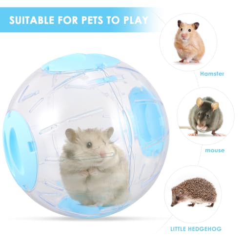 Hamster Running Ball 8.66-Inch Transparent Pet Toy for Small Animals Exercise and Activity Wheel Suitable for Hamsters Gerbils Rats Hedgehogs