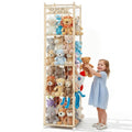 OurWarm Stuffed Animal Storage & Organizer, 68.5 Inch Large Wooden Zoo Stuffed Animal Holder with Wheels, Kids Toy Storage Organizer for Nursery Storage, Toddler Rooms, Playrooms, Bedroom Organization