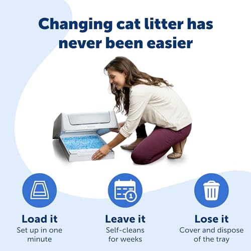 PetSafe ScoopFree Disposable Crystal Cat Litter Tray - Easy Cleaning Box - Refill Tray for Automatic Litter Box - Lavender Scent - 4.3 lb Bags - 9 Pack - size: 9-Pack
