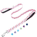 5ft Dog Leash with Two Padded Handles, Heavy Duty Strong Nylon Pet Leash with Soft Neoprene Handle for Small Medium Large Dogs, Cherry - color: Cherry, size: 1 in x 5 ft