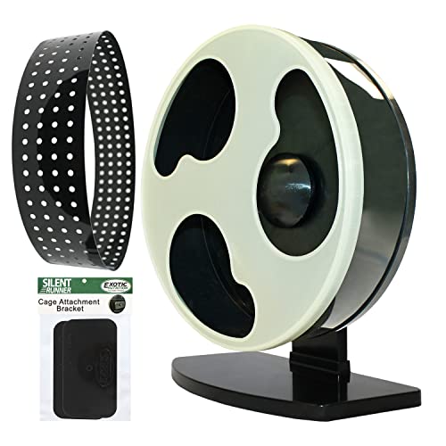 Silent Runner Glow Wheel - 12" Regular - Exercise Wheel (Wheel + Autoclean Track + Cage Attachment) - size: Wheel + Autoclean Track + Cage Attachment