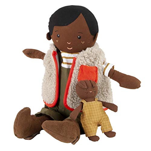 Manhattan Toy Playdate Friends Ellis Machine Washable and Dryer Safe 14 Inch Doll with Mini Bunny Stuffed Animal - style: Ellis