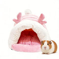 Guinea Pig Hideout, Warm Bed for Guinea Pig,Rabbits, Chinchillas, Guinea Pig Bed, Cozy Small Animal Winter Shelter (Pink, Medium) - color: Pink, size: Medium
