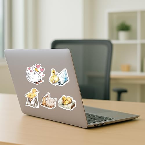 100 PCS Duck Stickers Pack – Waterproof Duck Decals for Water Bottles, Laptops, Phones, Notebook, Cars – Cool Vibrant Graphics for Duck Enthusiast - color: Duck