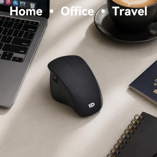 Wireless Ergonomic Mouse, Thumb Side Scroll, Quiet Click | Large Hand Right-Handed Design, Thumb-Controlled Scrolling, Quiet Click Buttons, 2.4G Wireless, Battery Saving Sleep Mode
