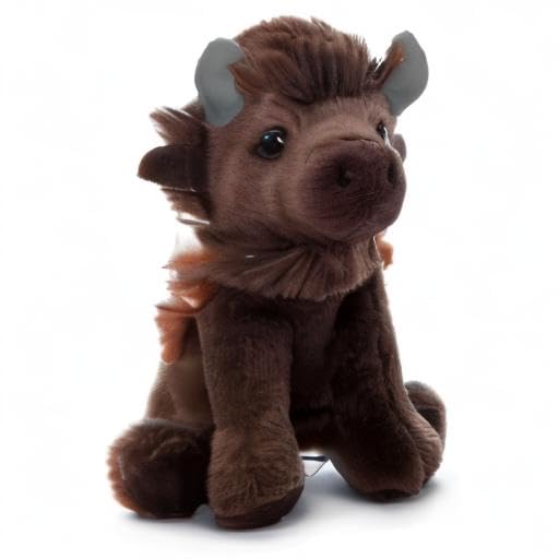 The Petting Zoo Bison Stuffed Animal Plushie, Gifts for Kids, Wild Onez Babiez Zoo Animals, Bison Plush Toy 6 inches - color: Bison