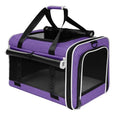 Cat Carrier for Travel, Soft-Sided, Top Loading, Privacy Curtain, to 20 lbs | Medium Pet Carry Bag Anxiety Cat, Vet Visit Car Transport Luggage Sleeve Suitcase Attachable Small Puppy Crate Kennel Purple - color: Purple