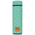 Animal Crossing: New Horizons - Teal Leaves Vacuum Insulated Stainless Steel Sport Water Bottle, Hot Cold, Double Wall, Simple Thermo Travel Mug, Hydro Metal Canteen, 17 oz, 500 ML