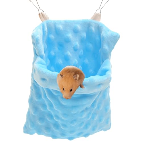 Sugar Glider Bonding Pouch Carrier Bag Sling Sleep Bag with Adjustable Strap for Travel Gliders Ferret Rat Hedgehog Hamster Small Pets (Blue) - color: Blue
