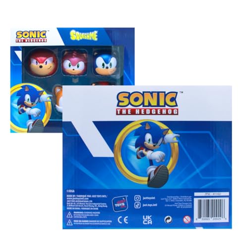Just Toys – Sonic the Hedgehog SquishMe Series 2 Collector's Box Slow-Rise Squishy Figure 5 Pack 2.4 in - style: Series 2 Collector Box