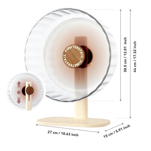 Super Silent Hamster Wheel 12 Inch, Magnetic Large Rat Wheel for Chinchilla, Gerbil, Guinea Pig, Cat, Mouse, Sugar Glider and Dwarf, Syrian Hamster Accessories (Wood Brown) - color: Wood Brown, size: Large (12 inch)