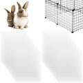24 Pcs Pet Cage Liner Panels, 10 x 8.2 Rabbit Cage Urine Guards, Clear Plastic Splash Guards, Flexible Habitat Protective Sheets for Rabbits, Guinea Pigs, Hamsters, Small Animals