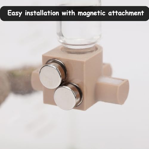 Jumping Spider Water Dispenser, Magnetic Hanging Feeder,Suitable for Jumping Spiders,Tarantulas, Praying Mantises,Arboreal Animals, and Other Small Animal Enclosure Accessories,5ML (Pink) - color: Pink