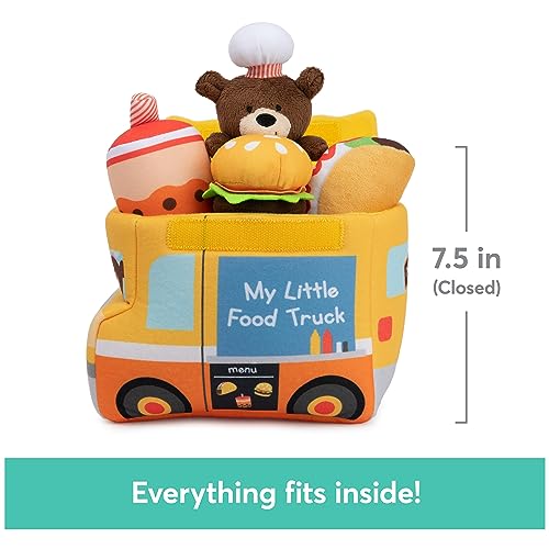 Baby GUND Play Soft Collection, My Little Food Truck 5-Piece Plush Playset with Rattle, Squeaker and Crinkle Sound Toys, Sensory Toy for Babies, 7.5” - style: Food Truck